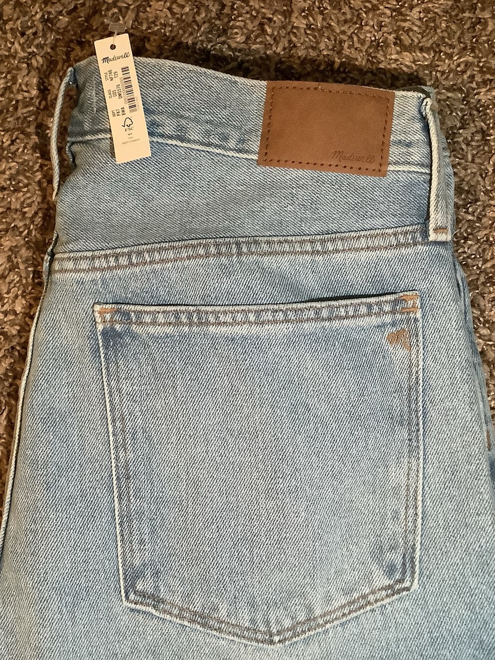 Madewell baggy straight jeans, size: 29T